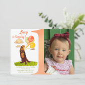 カスタムオッタファースト誕生日ガール招待状 招待状 (スタンド正面)