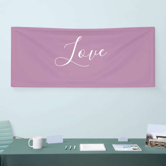 カスタムオペラマウヴ無地のカラーミニマル結婚リスト 横断幕 (トレードショー)