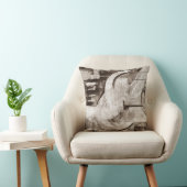 カスタムオリジナルモノクロームアート クッション (椅子)