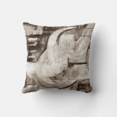 カスタムオリジナルモノクロームアート クッション (裏面)