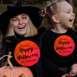 カスタムオレンジとブラックフルムーンハッピーハローウィン パーカ