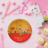 カスタムオレンジイエローフィエスタシンコデマヨフォークアート ペーパープレート (パーティー)