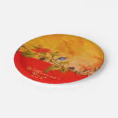 カスタムオレンジイエローフィエスタシンコデマヨフォークアート ペーパープレート (アングル)