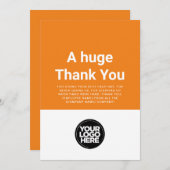 カスタムオレンジサンキュースタッフ評価カード 招待状 (正面/裏面)