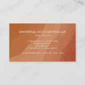 カスタムオレンジサーモンピンク美学プロフェッショナル 名刺 (裏面)