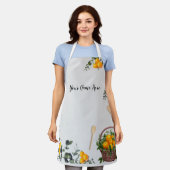 カスタムオレンジシンプルプリントエプロン エプロン (着用した状態)