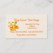 カスタムオレンジジュースまたはフードカート 名刺 (正面)