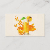 カスタムオレンジジュースまたはフードカート 名刺 (裏面)