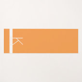 カスタムオレンジストライプモノグラム名 ヨガマット (正面(横))