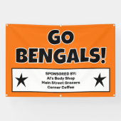 カスタムオレンジスポーツチームバナー 横断幕 (横)