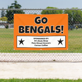 カスタムオレンジスポーツチームバナー 横断幕