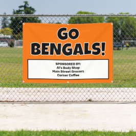 カスタムオレンジスポーツチームバナー 横断幕