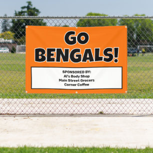 カスタムオレンジスポーツチームバナー 横断幕