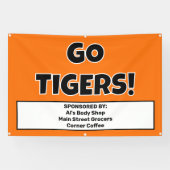 カスタムオレンジスポーツチームバナー 横断幕 (横)