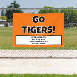 カスタムオレンジスポーツチームバナー 横断幕