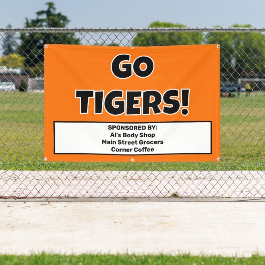 カスタムオレンジスポーツチームバナー 横断幕 (インサイチュ)