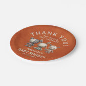 カスタムオレンジハロウィーンテイクヴィレッジベイビーシャワー ペーパープレート (アングル)