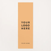 カスタムオレンジビジネスロゴ名Instagram ヨガマット (正面)