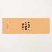 カスタムオレンジビジネスロゴ名Instagram ヨガマット (正面(横))