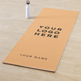 カスタムオレンジビジネスロゴ名Instagram ヨガマット