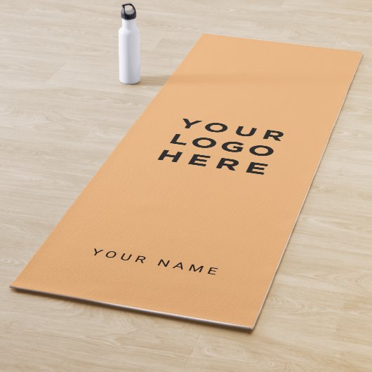 カスタムオレンジビジネスロゴ名Instagram ヨガマット (インサイチュ)