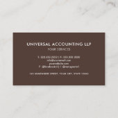 カスタムオレンジブラウンエステティックプロフェッショナル 名刺 (裏面)