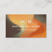 カスタムオレンジブラウンエステティックプロフェッショナル 名刺 (正面)