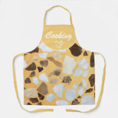 カスタムオレンジブラウンテラゾパターン エプロン (正面)