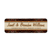 カスタムオレンジブラウンブラック新しいデコパターン ラベル (正面)