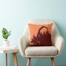 カスタムオレンジブルガンディバーン装飾用クッション クッション