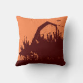 カスタムオレンジブルガンディバーン装飾用クッション クッション (裏面)