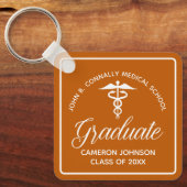 カスタムオレンジメディカルスクール卒業記念 キーホルダー (正面)