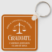 カスタムオレンジロースクール卒業記念品 キーホルダー (裏面)