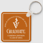 カスタムオレンジ獣医学校卒業 キーホルダー (裏面)