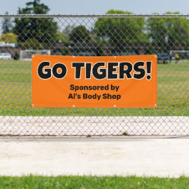 カスタムオレンジ色のチームバナー 横断幕