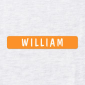 (カスタムオレンジ色の防水ラベル)子供の名前服 ラベル (デザイン1)