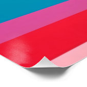 カスタムオレンジ色ピンクハート確認ポスター ポスター (コーナー)