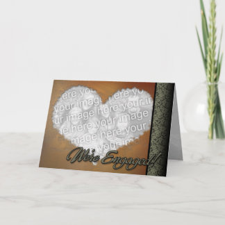 カスタムオンラパーソナライズされたイン婚約カード 案内状