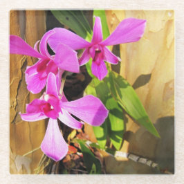 カスタムオーキッドガラスコースター ガラスコースター
