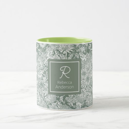 カスタムオーストラリアのカントリーガーデン – セージ マグカップ (中央)