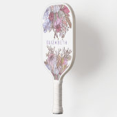 カスタムオーストラリアのブッシュフラワーブケフェミニンブーケ ピックルボールラケット (左)