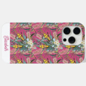 カスタムオーストラリアの原生ブッシュの花 ピンク Case-Mate iPhoneケース (裏面 (横))