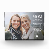 カスタムオーダーの母の日名言オーバーレイ フォトブロック (正面)