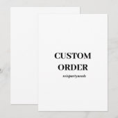 カスタムオーダー誕生日招待状 ニュートラル 招待状 (正面/裏面)