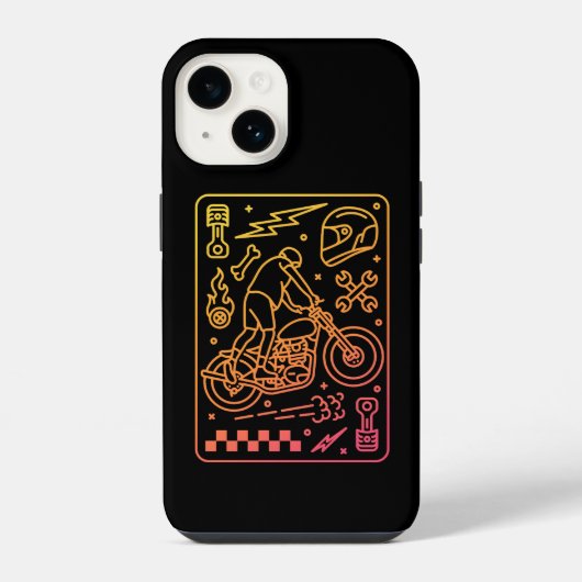 カスタムオートバイガレージ2 iPhoneケース (裏面)