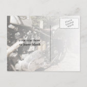 カスタムオートバイバイクもしくは自転車に乗る人日付ポストカードの保存 案内ポストカード (裏面)