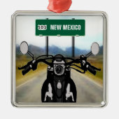 カスタムオートバイロードトリップ メタルオーナメント (正面)