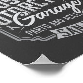 カスタムオートバイヴィンテージ。 ポスター (角)