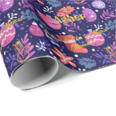 カスタムオーナメントとフローラクリスマス ラッピングペーパー (ロールコーナー)