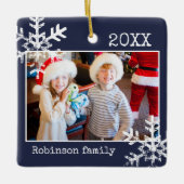 カスタムオーナメントネイビーブルー セラミックオーナメント (正面)